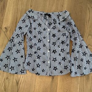 Star Blouse with Bell Sleeves - S